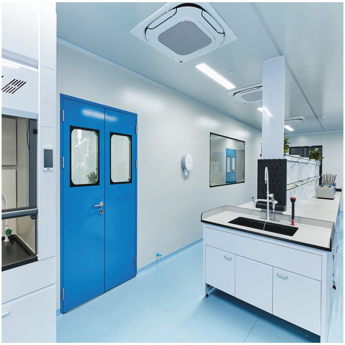 Cleanroom Double Swing Stainless Steel Hospital Interior Doors-3