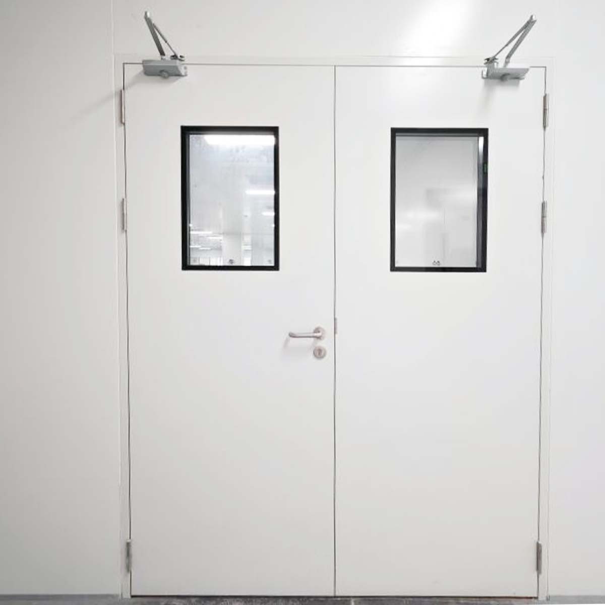 Cleanroom Double Swing Stainless Steel Hospital Interior Doors-7